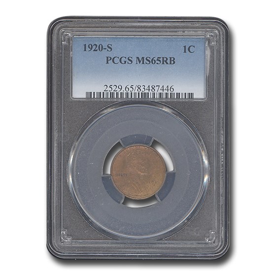 1920-S Lincoln Cent MS-65 PCGS (Red/Brown)