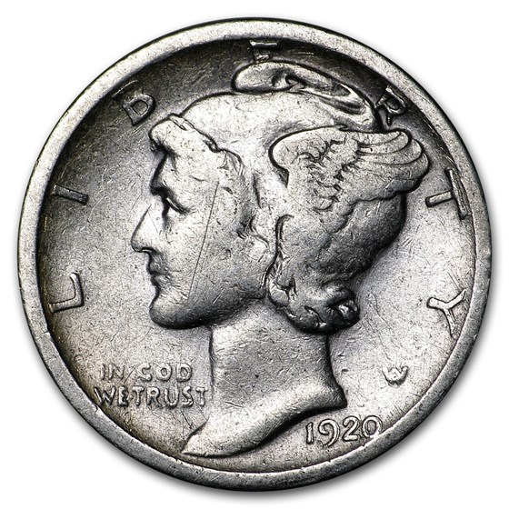 1920-S Mercury Dime Fine 1920-S Mercury Dime Fine
