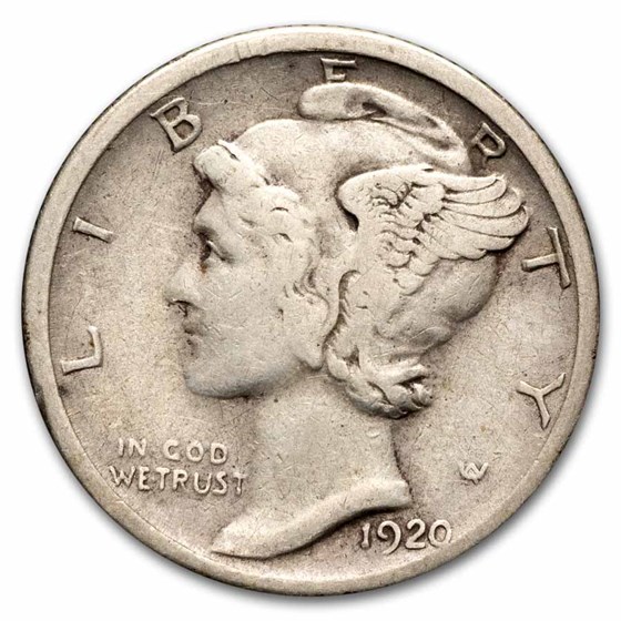 1920-S Mercury Dime VF 1920-S Mercury Dime VF