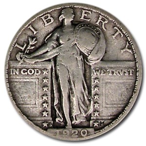 1920-S Standing Liberty Quarter Fine 1920-S Standing Liberty Quarter Fine