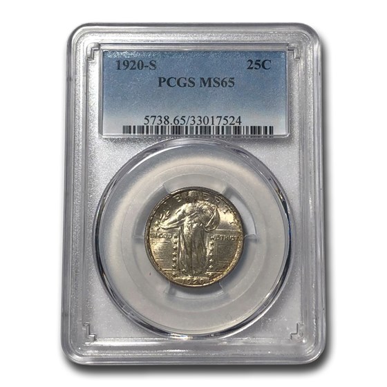 1920-S Standing Liberty Quarter MS-65 PCGS 1920-S Standing Liberty Quarter MS-65 PCGS