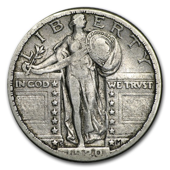 1920-S Standing Liberty Quarter VF 1920-S Standing Liberty Quarter VF