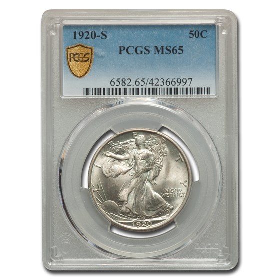 1920-S Walking Liberty Half Dollar MS-65 PCGS 1920-S Walking Liberty Half Dollar MS-65 PCGS