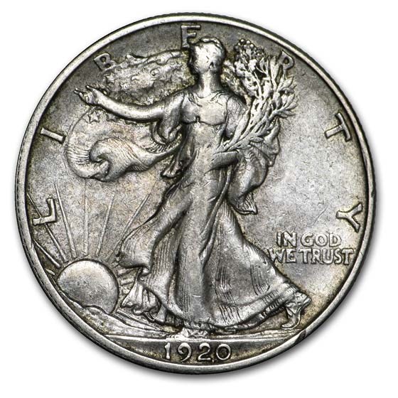 1920-S Walking Liberty Half Dollar XF 1920-S Walking Liberty Half Dollar XF