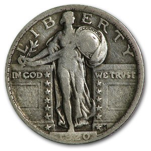 1920 Standing Liberty Quarter VF 1920 Standing Liberty Quarter VF