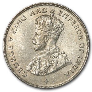 1920 Straits Settlements Silver Dollar BU