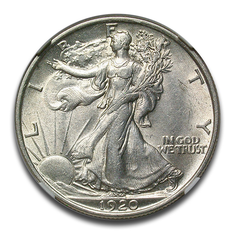 1920 Walking Liberty Half Dollar AU-55 NGC