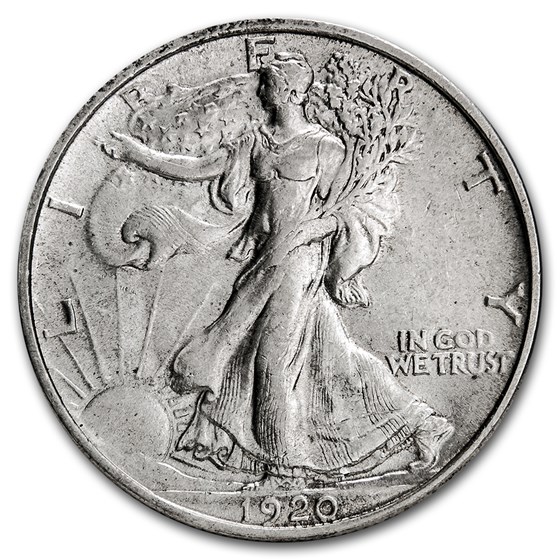 1920 Walking Liberty Half Dollar AU 1920 Walking Liberty Half Dollar AU