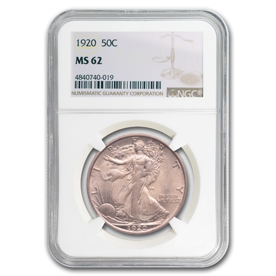 1920 Walking Liberty Half Dollar MS-62 NGC 1920 Walking Liberty Half Dollar MS-62 NGC