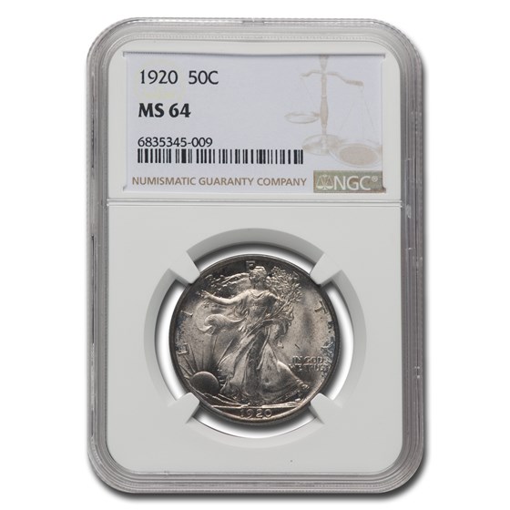 1920 Walking Liberty Half Dollar MS-64 NGC 1920 Walking Liberty Half Dollar MS-64 NGC