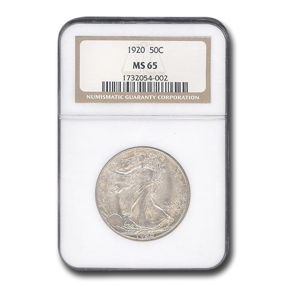 1920 Walking Liberty Half Dollar MS-65 NGC 1920 Walking Liberty Half Dollar MS-65 NGC