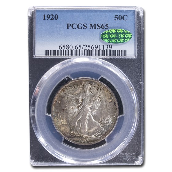 1920 Walking Liberty Half Dollar MS-65 PCGS CAC 1920 Walking Liberty Half Dollar MS-65 PCGS CAC