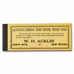 1920s W.H. Acklin Santa Rita, New Mexico $2 Coupon Booklet CU
