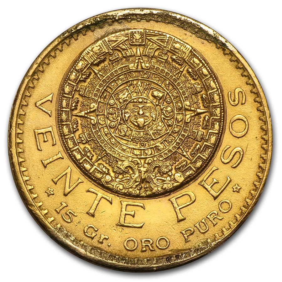 1921/11 Mexico Gold 20 Pesos (Cleaned)