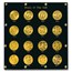 1921-1947 Mexico 16-Coin 50 Pesos Gold Set BU