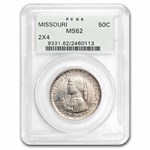 1921 2*4 Missouri Centennial Half Dollar MS-62 PCGS