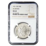 1921 2x2 Alabama Centennial Commemorative Half Dollar MS-64 NGC