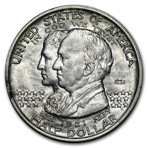 1921 2X2 Alabama Centennial Half Commemorative AU 1921 2X2 Alabama Centennial Half Commemorative AU