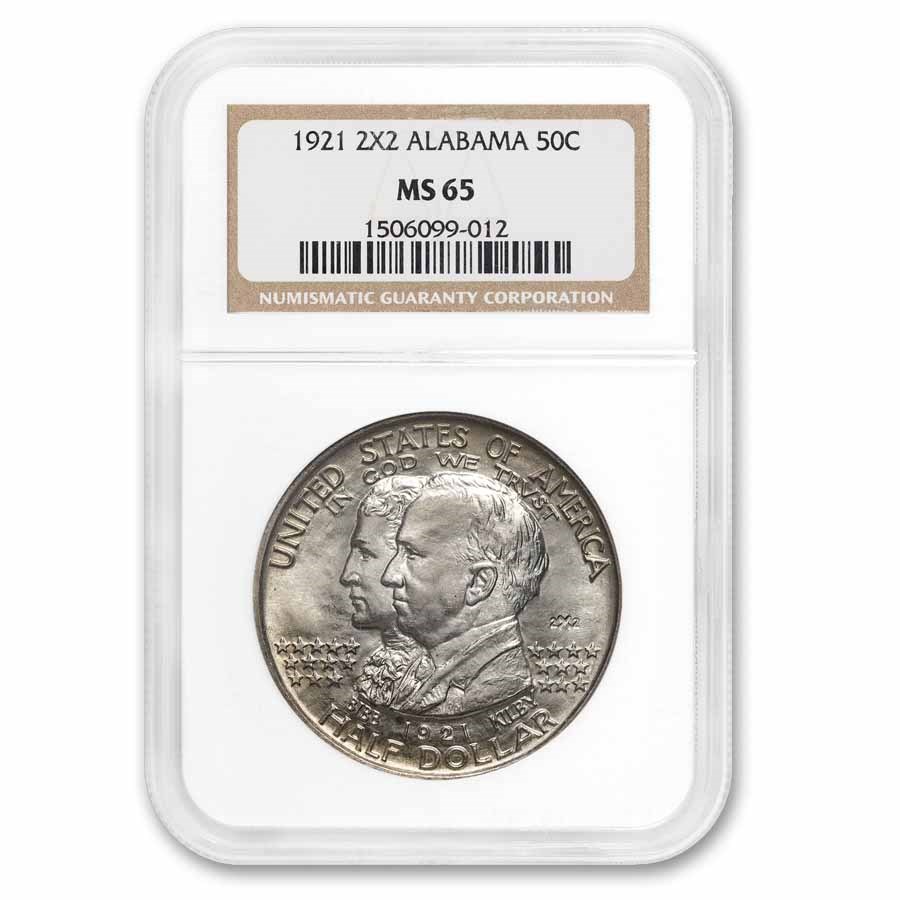 1921 2X2 Alabama Centennial Half Dollar Commem MS-65 NGC