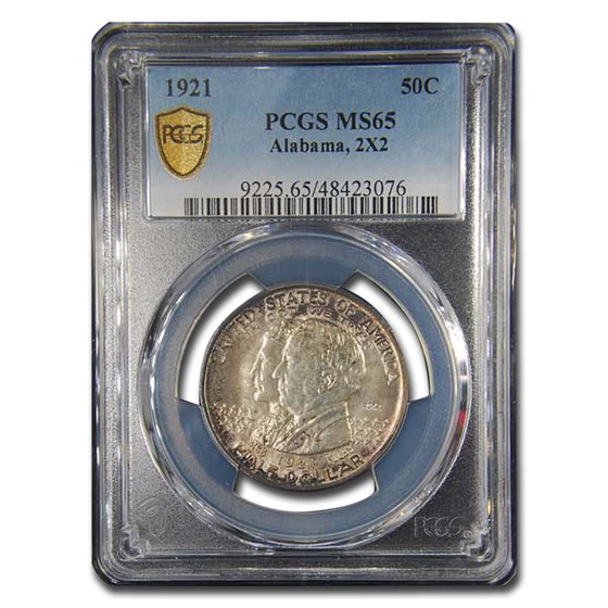 1921 2X2 Alabama Centennial Half Dollar Commem MS-65 PCGS 1921 2X2 Alabama Centennial Half Dollar Commem MS-65 PCGS