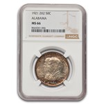 1921 2x2 Alabama Centennial Half Dollar Commem MS-66 NGC