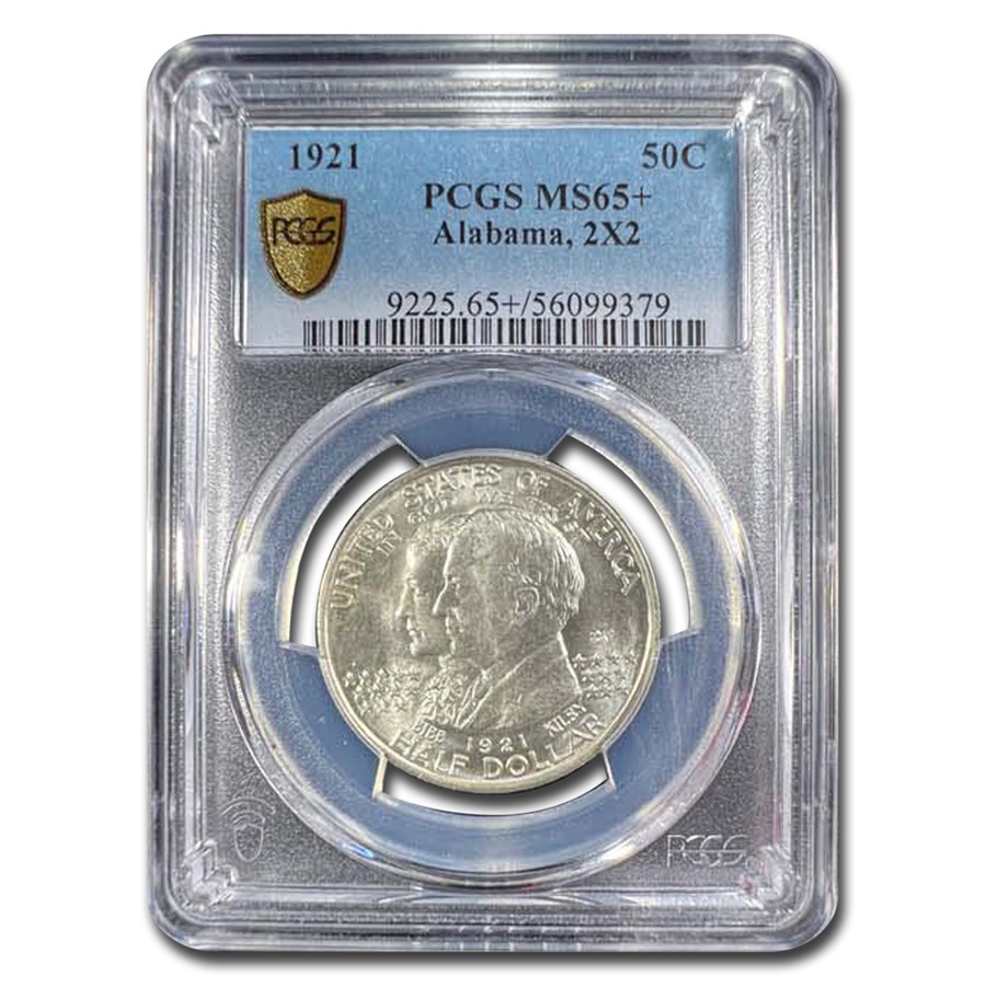 1921 2x2 Alabama Centennial Half Dollar MS-65+ PCGS