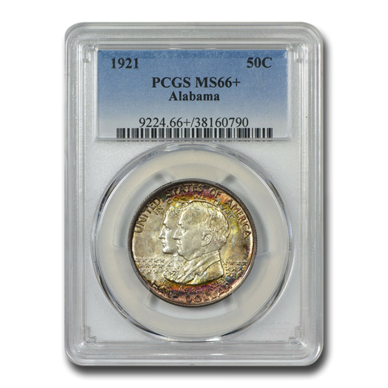 1921 Alabama Centennial Commemorative Half MS-66+ PCGS 1921 Alabama Centennial Commemorative Half MS-66+ PCGS