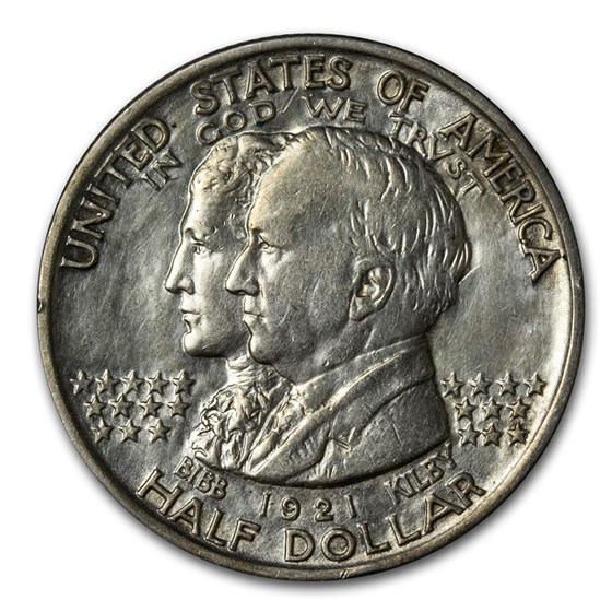 1921 Alabama Centennial Half Commemorative AU Details (Cleaned)