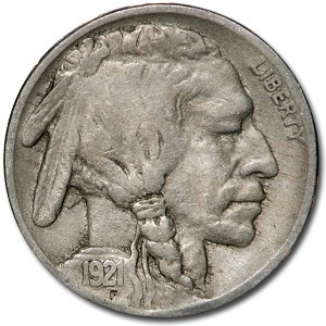 1921 Buffalo Nickel Fine