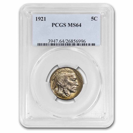 1921 Buffalo Nickel MS-64 PCGS 1921 Buffalo Nickel MS-64 PCGS