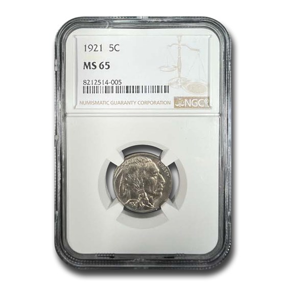 1921 Buffalo Nickel MS-65 NGC 1921 Buffalo Nickel MS-65 NGC