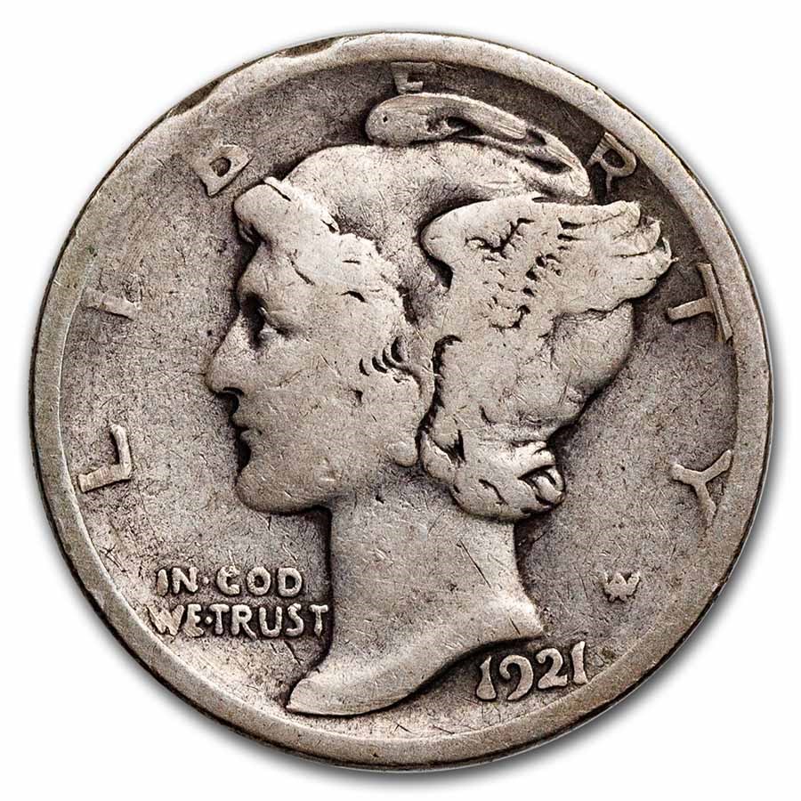 1921-D Mercury Dime Good Details