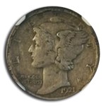 1921-D Mercury Dime VF-25 NGC
