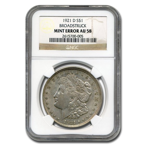 1921-D Morgan Dollar AU-58 NGC (Broadstruck) 1921-D Morgan Dollar AU-58 NGC (Broadstruck)