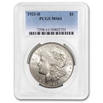 1921-D Morgan Dollar MS-61 PCGS