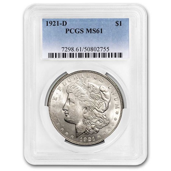 1921-D Morgan Dollar MS-61 PCGS 1921-D Morgan Dollar MS-61 PCGS