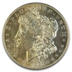 1921-D Morgan Dollar MS-62 PCGS (Struck Through Obverse)