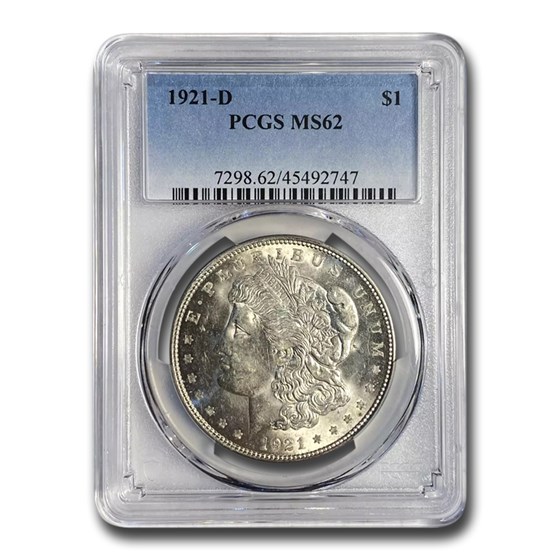 1921-D Morgan Dollar MS-62 PCGS 1921-D Morgan Dollar MS-62 PCGS