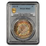 1921-D Morgan Dollar MS-63 PCGS (Toned)