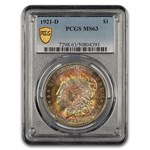 1921-D Morgan Dollar MS-63 PCGS (Toned)