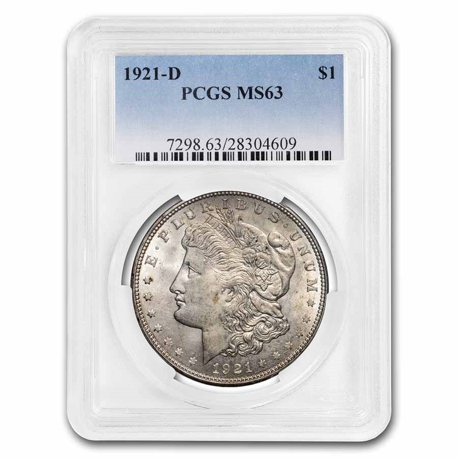 1921-D Morgan Dollar MS-63 PCGS