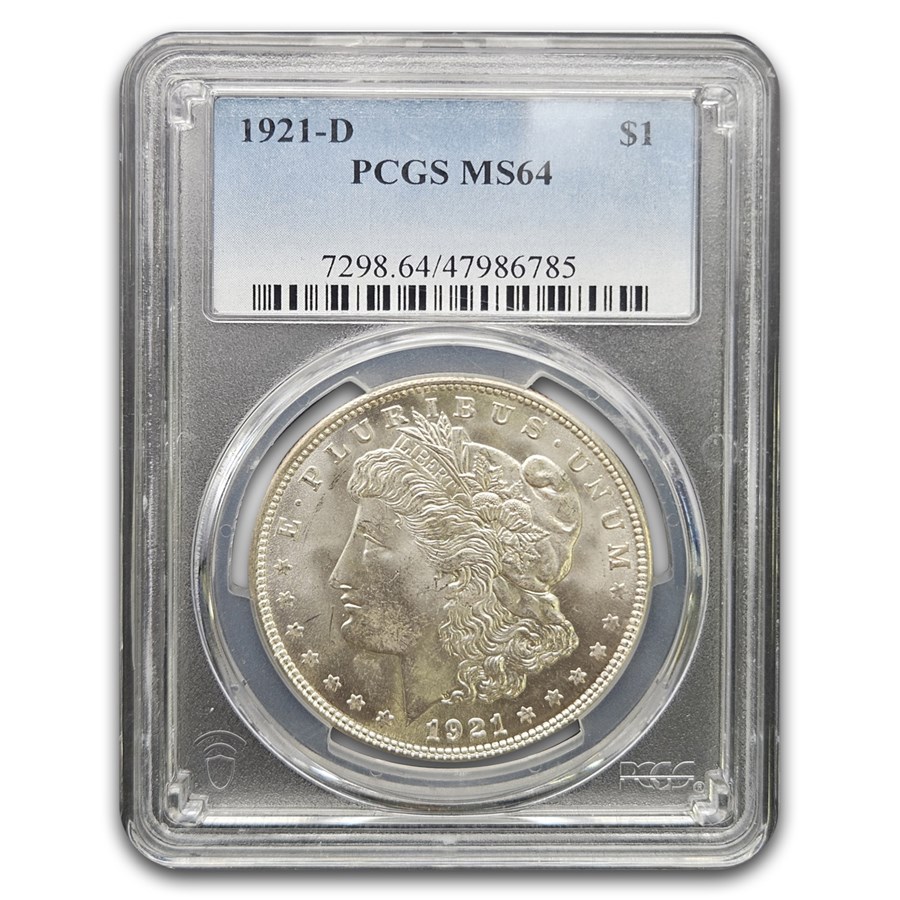 1921-D Morgan Dollar MS-64 PCGS (Toned)