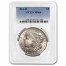 1921-D Morgan Dollar MS-64 PCGS