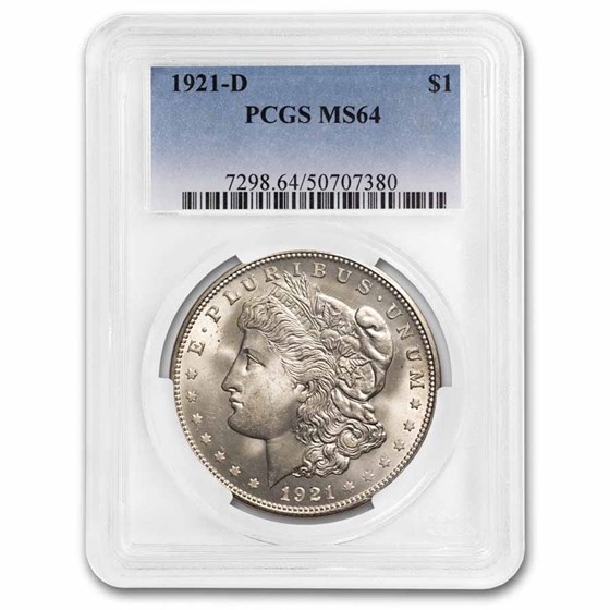 1921-D Morgan Dollar MS-64 PCGS 1921-D Morgan Dollar MS-64 PCGS