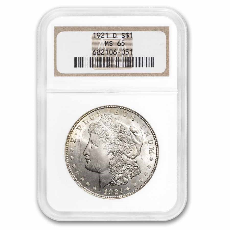 1921-D Morgan Dollar MS-65 NGC