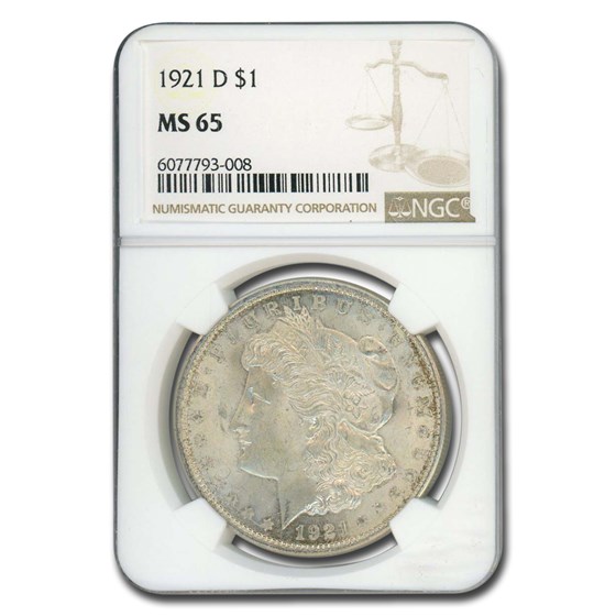 1921-D Morgan Dollar MS-65 NGC 1921-D Morgan Dollar MS-65 NGC
