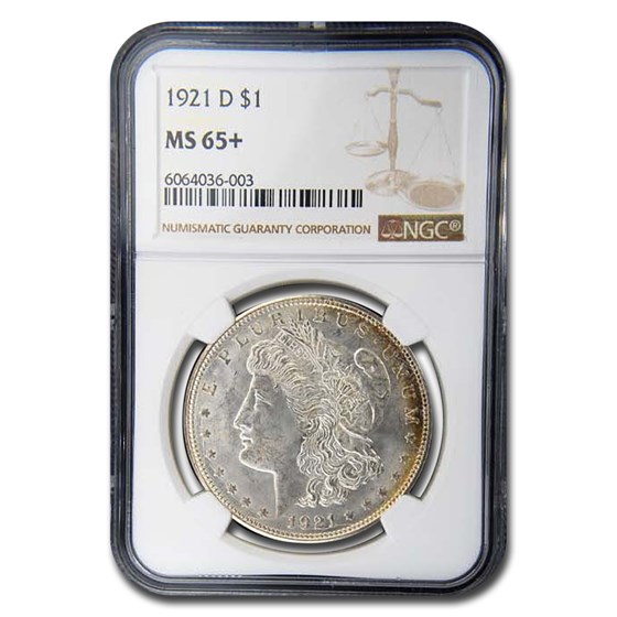 1921-D Morgan Dollar MS-65+ NGC 1921-D Morgan Dollar MS-65+ NGC