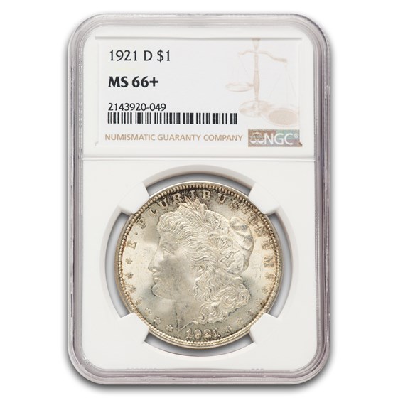 1921-D Morgan Dollar MS-66+ NGC