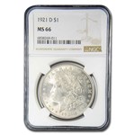 1921-D Morgan Dollar MS-66 NGC