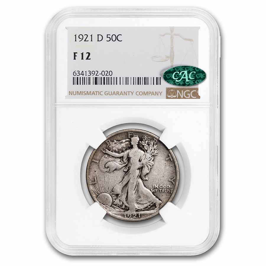 Buy 1921 D Walking Liberty Half Dollar Fine 12 NGC CAC APMEX buy-1921-d-walking-liberty-half-dollar-fine-12-ngc-cac-apmex